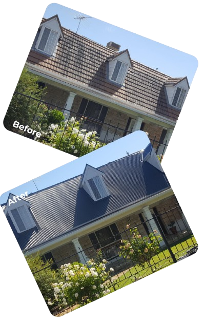 Before roof restoration